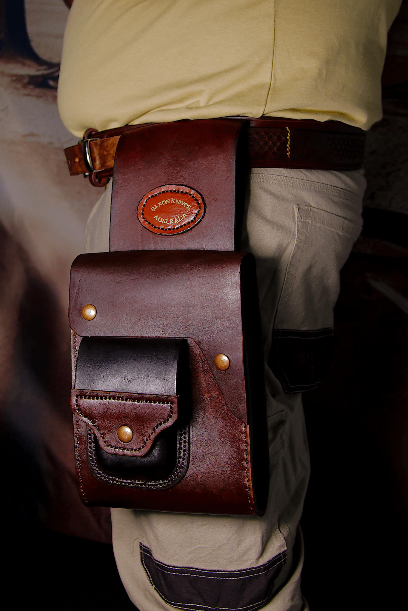 Leather Drop Leg Bag